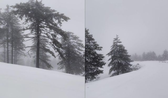 Muğla'ya Nisan’da kar sürprizi