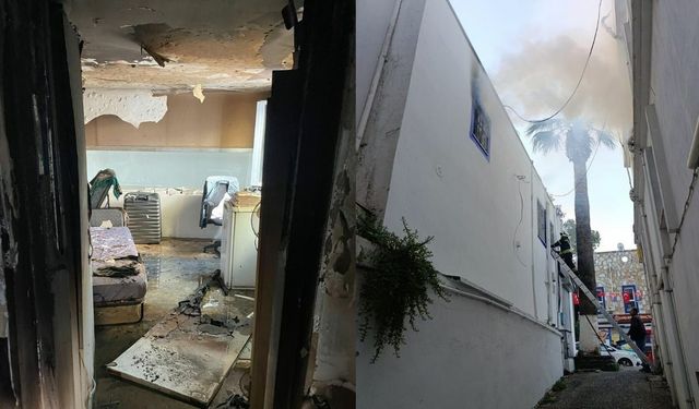 Bodrum Çarşı’daki İş Yeri Yangını Paniğe Neden Oldu