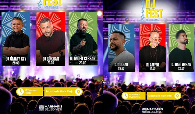 Marmaris DJ Fest sahilde iki gün müzik şöleni sunacak