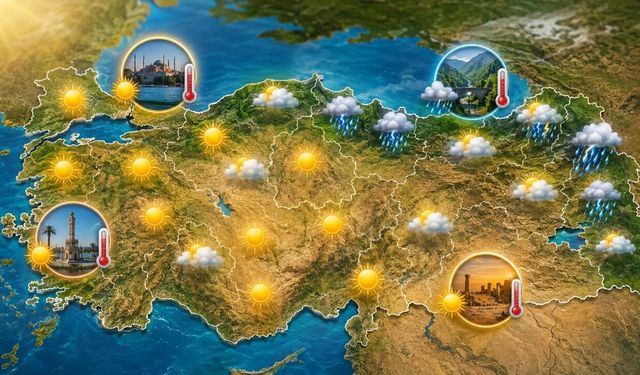 Türkiye’de sıcaklık artıyor, bazı illerde yağış var