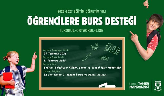 Bodrum Belediyesi Öğrencilere Burs Verecek