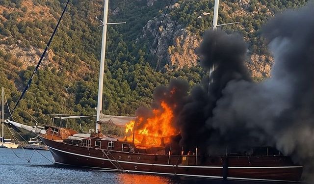 Göcek’te Tekne Yangını: Peş Peşe Patlamalar Paniğe Neden Oldu