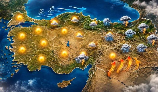 Türkiye’de bugün hava nasıl olacak: Yağış ve sıcaklık bir arada