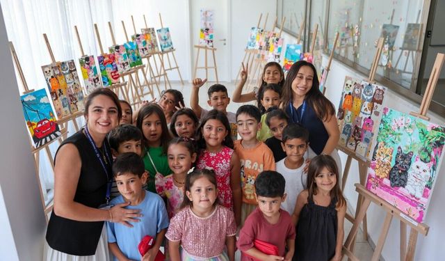 Bodrum’da çocukların yaz atölyesi mini sergiyle sona erdi