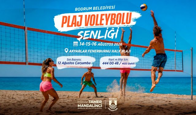 Bodrum’da plaj voleybolu heyecanı 3 gün sürecek