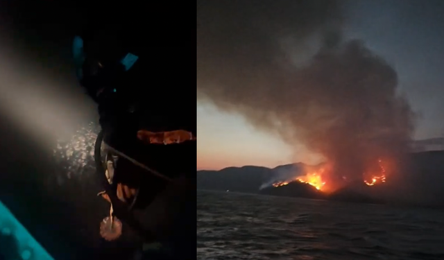 Marmaris Yangınında Gece Seferberliği: Arazözler Gemilerle Taşınıyor