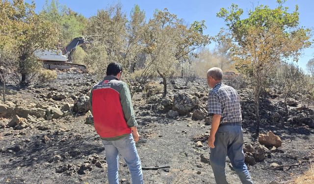 Yaraş’ta yangın sonrası hasar tespiti başladı