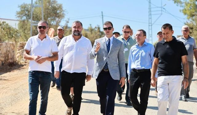 Mandalinci Çamlık’taki yol çalışmalarını inceledi