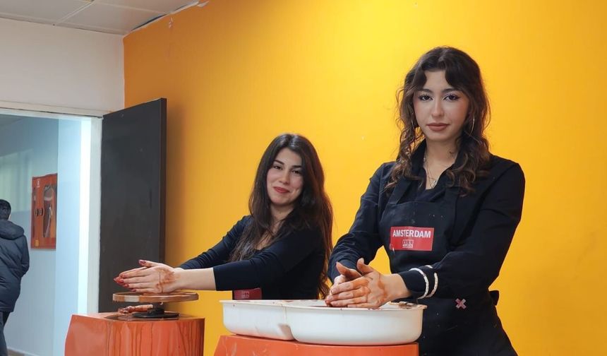 Muğla'da gençler seramik atölyesinde hünerlerini sergiledi