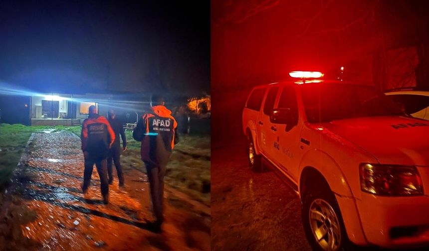 Menteşe’de sele kapılan sürücü sağ kurtarıldı