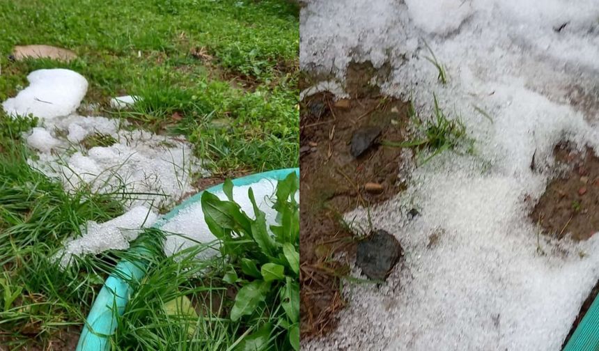 Ortaca’da kuvvetli yağışın ardından dolu etkili oldu