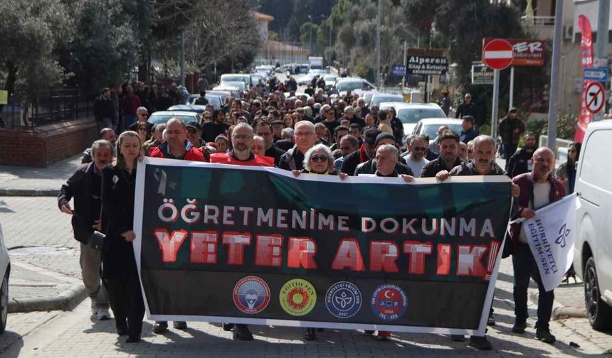 Muğla’da Eğitimcilerden Okul Saldırısına Protesto