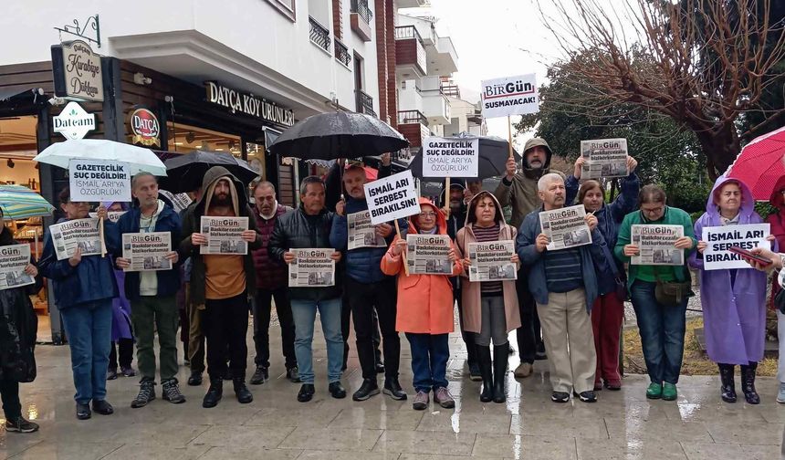 Datça’da Gazeteciler İçin Tek Ses: "İsmail Arı Yalnız Değildir"