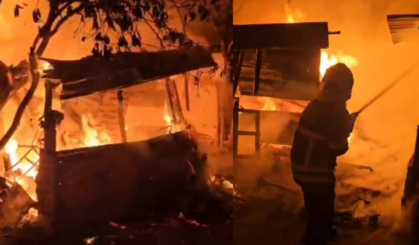 Baraka alevlere teslim oldu