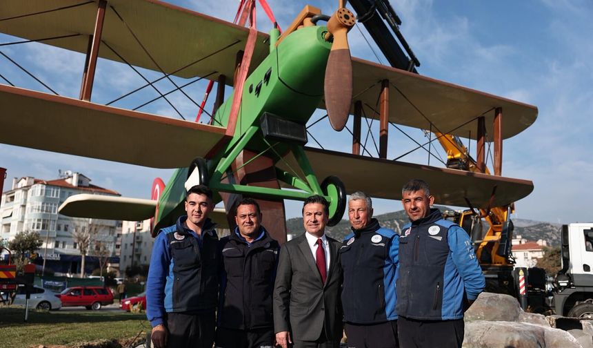 İsmet Tayyaresi Muğla’da Yeniden Yerine Döndü