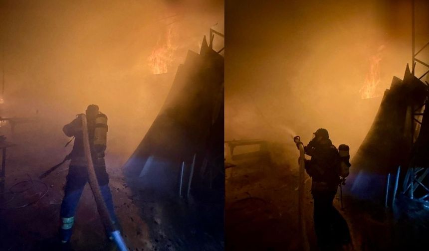 Fethiye’de İş Yeri Yangını: Makineler ve Malzemeler Kül Oldu