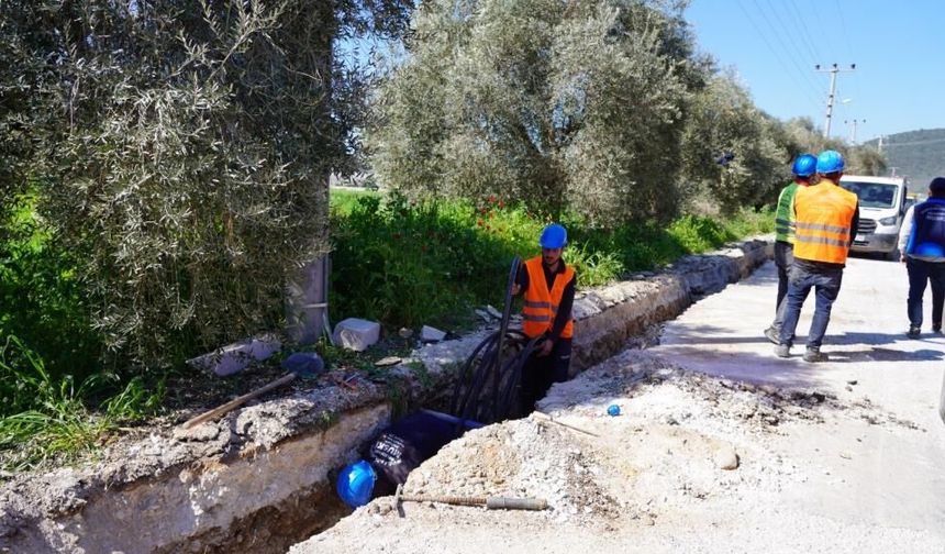 Milas Kemikler’in içme suyu hattı yenilendi