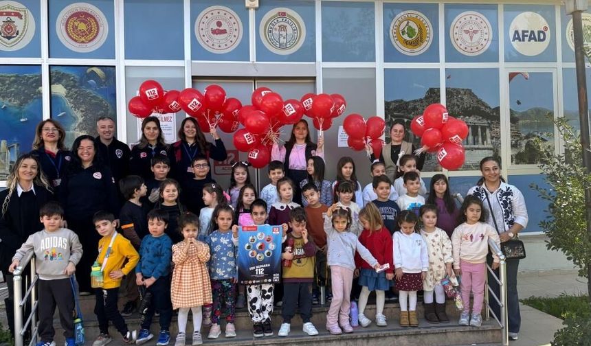 Muğla’da minik öğrenciler 112 Acil Çağrı Merkezi’ni öğrendi