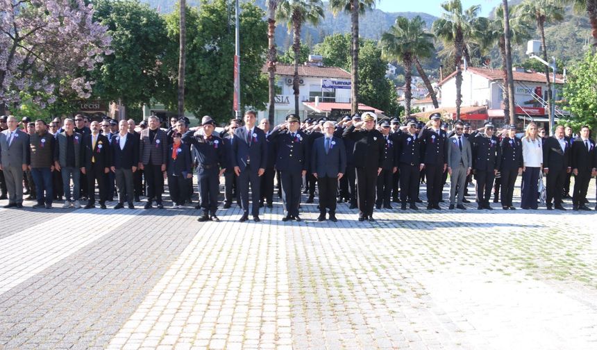 Fethiye'de Türk Polis Teşkilatının 181. Kuruluş Yıldönümü törenle kutlandı