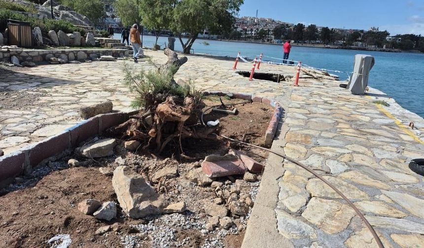 Datça’da fırtına sonrası hasar ortaya çıktı