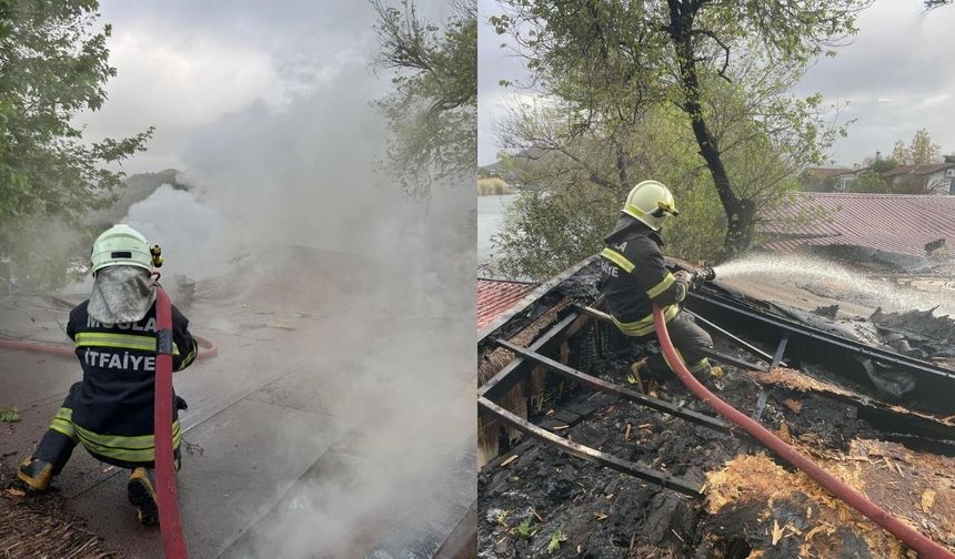 Ortaca’da çatı yangını: İşletme kullanılamaz hale geldi