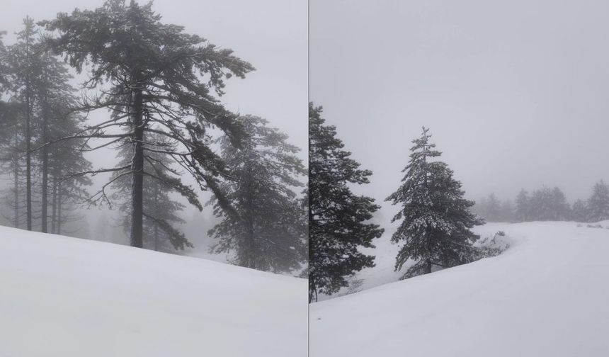 Muğla'ya Nisan’da kar sürprizi