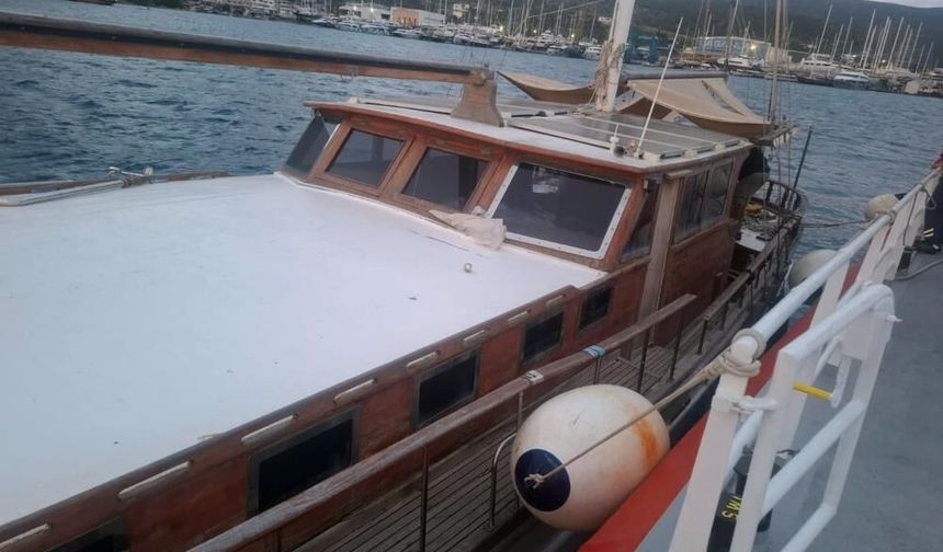 Bodrum’da su alan tekne KIYEM ekiplerince kurtarıldı