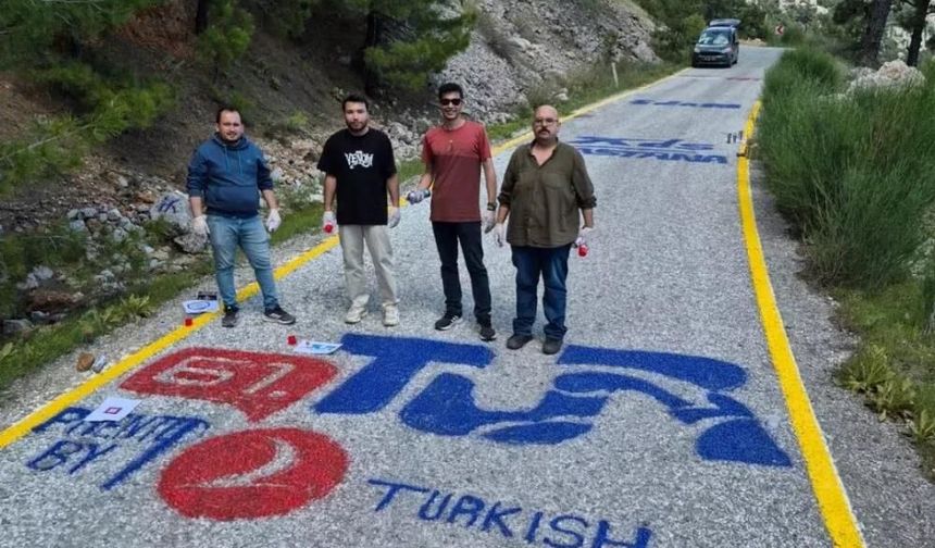 Menteşe’de Gençlerden Tour of Türkiye’ye Renkli Dokunuş
