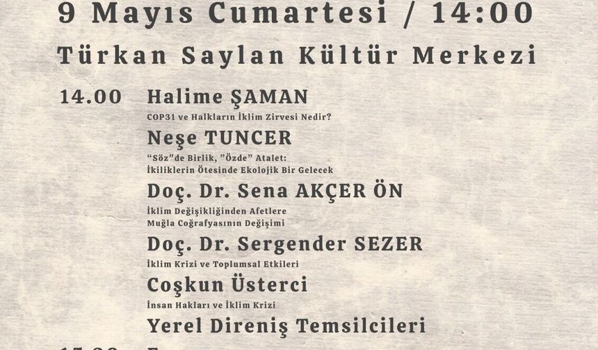 Muğla’da Halkların İklim Zirvesi Buluşması Yapılacak