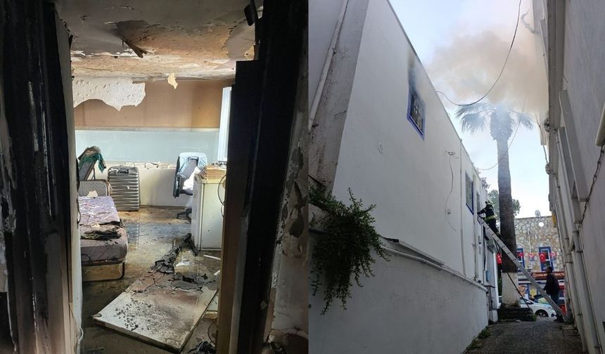 Bodrum Çarşı’daki İş Yeri Yangını Paniğe Neden Oldu