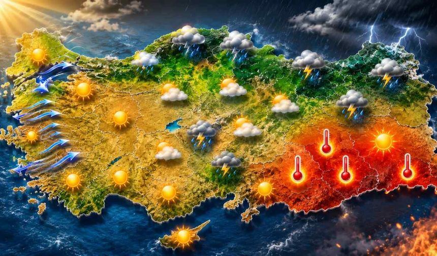22 Haziran Hava Durumu: Sağanak ve Rüzgâr Uyarısı