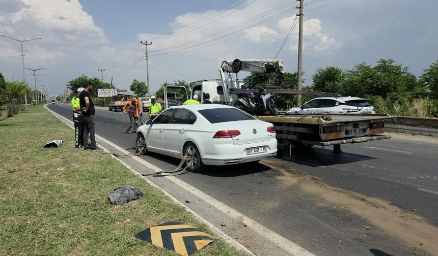 Motor Sürücüsü Kazada Hayatını Kaybetti