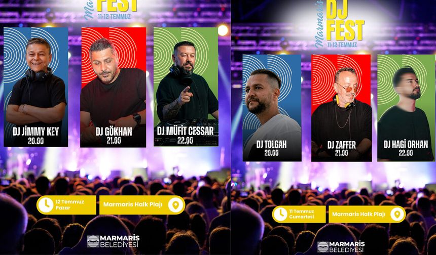 Marmaris DJ Fest sahilde iki gün müzik şöleni sunacak