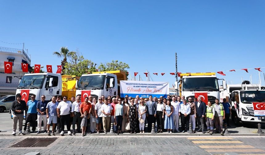 Bodrum'a 15 yeni belediye aracı