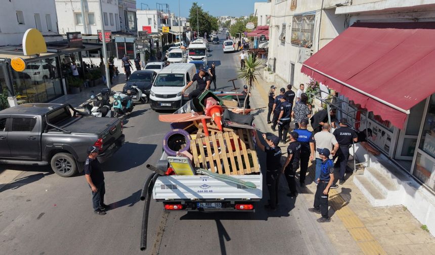Bodrum’da İşgal Denetimi: Eşyalar Yediemine Kaldırıldı