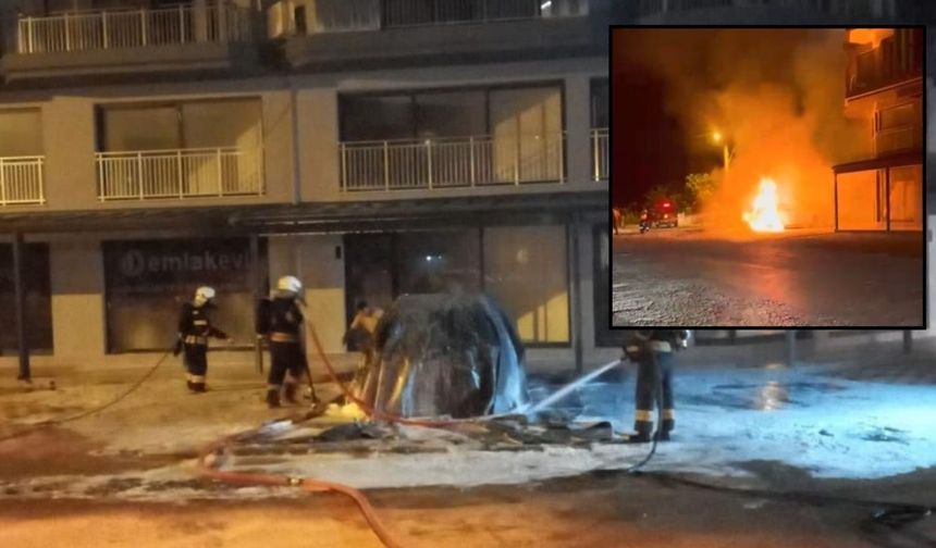 Dalaman’da Elektrikli Araç Yangını Korkuttu