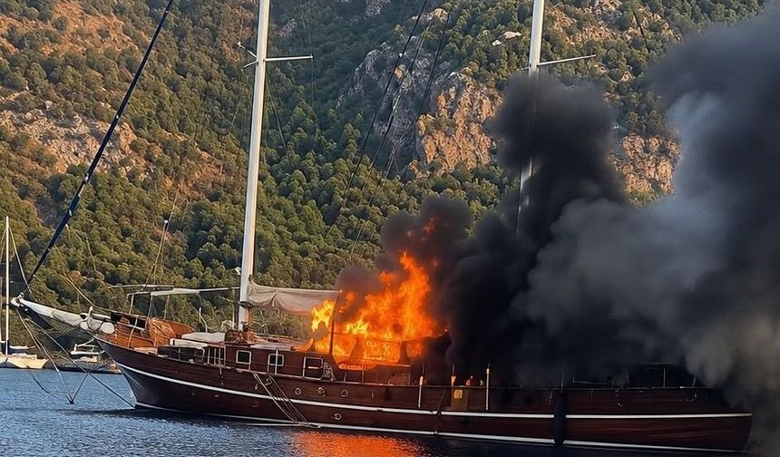 Göcek’te Tekne Yangını: Peş Peşe Patlamalar Paniğe Neden Oldu