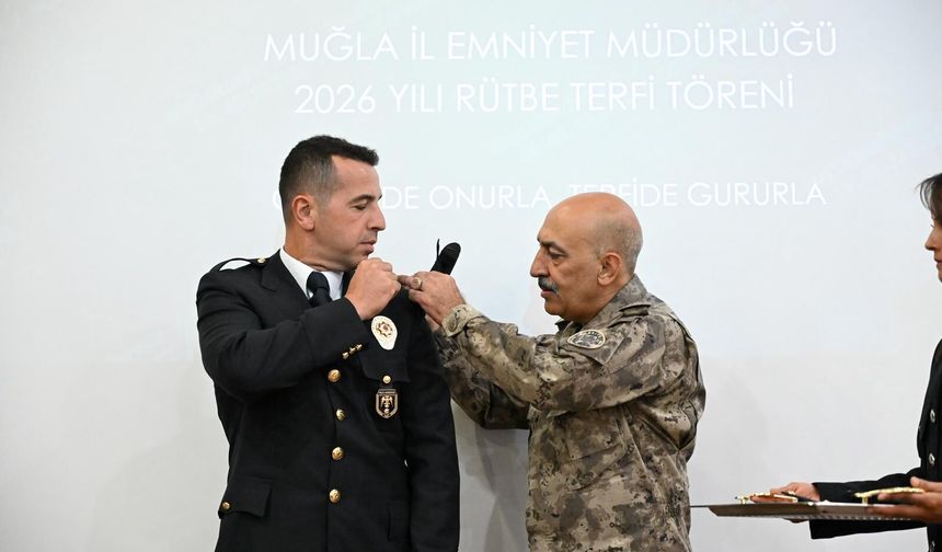 Muğla Emniyeti’nde Rütbe Terfi Töreni
