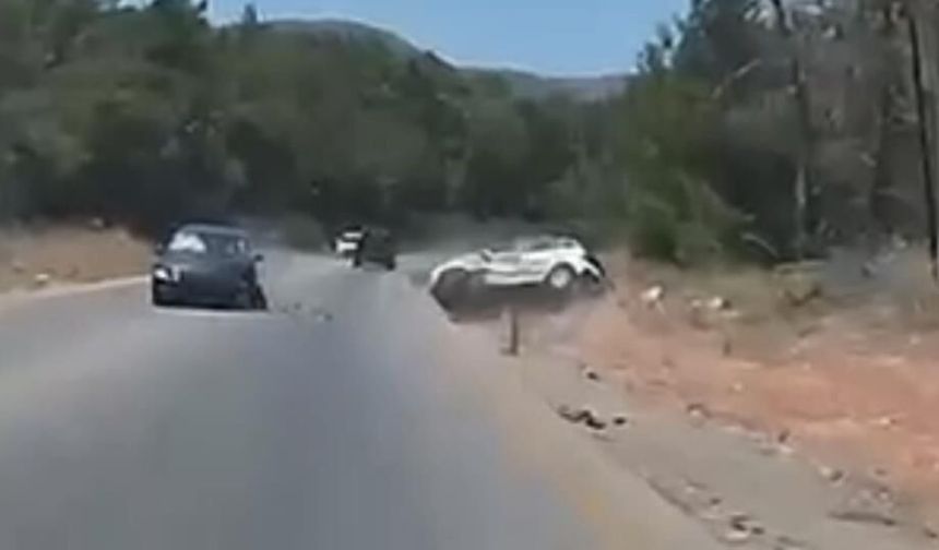 Bodrum'da Hatalı Sollama Kazası Kameraya Yansıdı