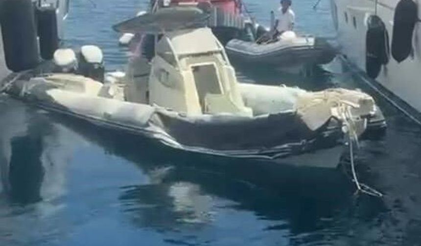Bodrum’da Şişme Bot Rıhtıma Çarpıp Patladı: 1 Yaralı