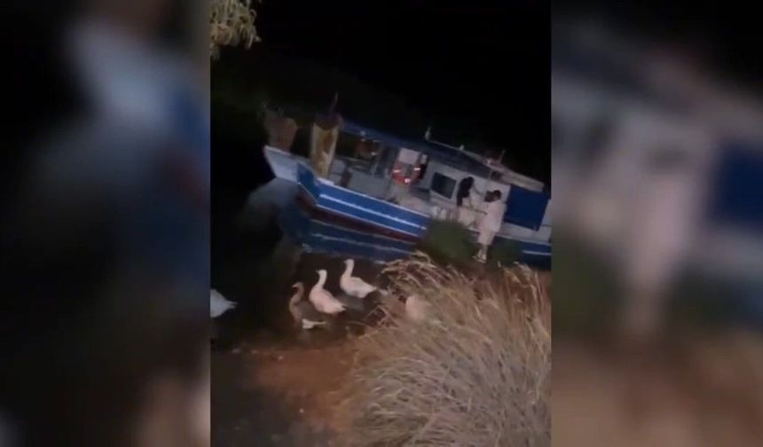 Akyaka Azmak Nehri’nde balıkçı tekneleriyle kaçakçılık