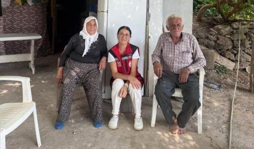 Seydikemer'de yangın mağduru şehit yakınına ziyaret