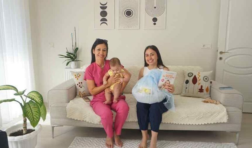 Milas Belediyesi yeni doğan bebeklerin yanında
