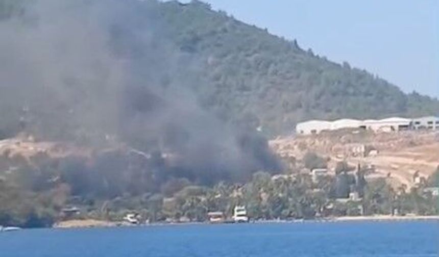 Bodrum’da Konteyner Yangını