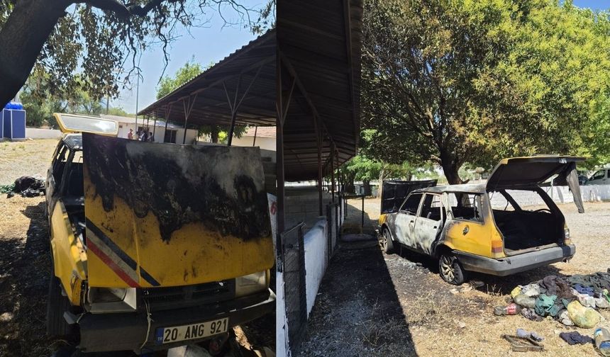 Menteşe’de Park Halindeki Araçta Yangın Çıktı