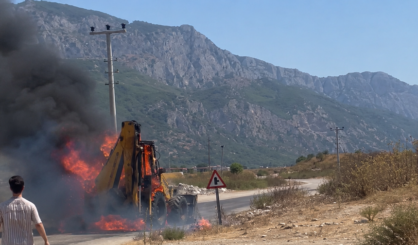 Milas’ta Alev Alan Kepçeden Son Anda Kurtuldu