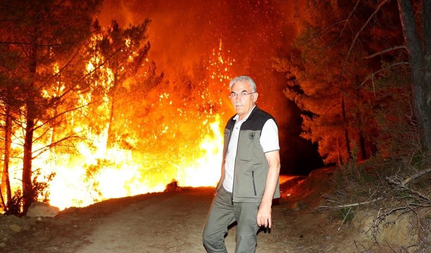 Orman Genel Müdürü Karacabey yangının sıfır noktasında