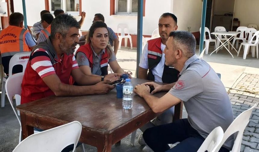 Seydikemer’de yangından etkilenen üreticilerin zararı incelendi