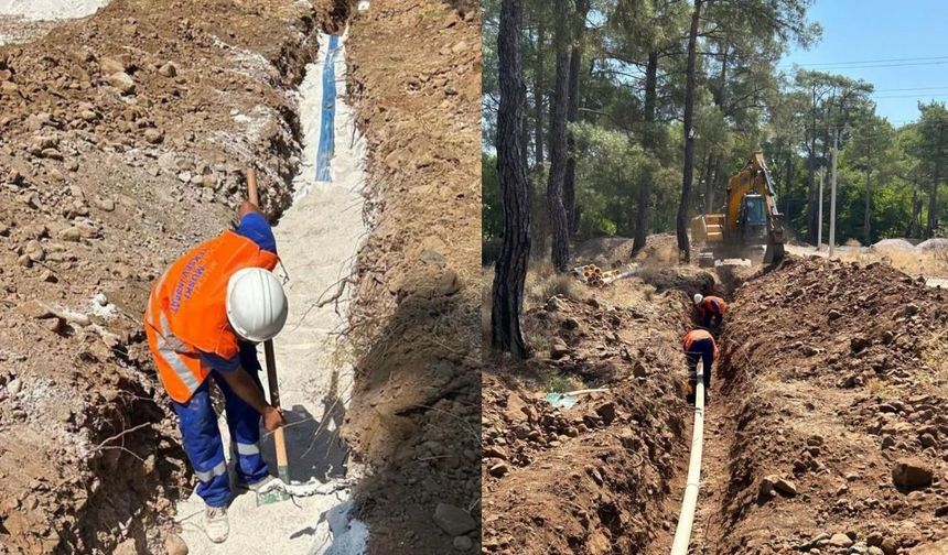 Marmaris Çetibeli’de 2 Bin 500 Metrelik İçme Suyu Hattı Yenileniyor