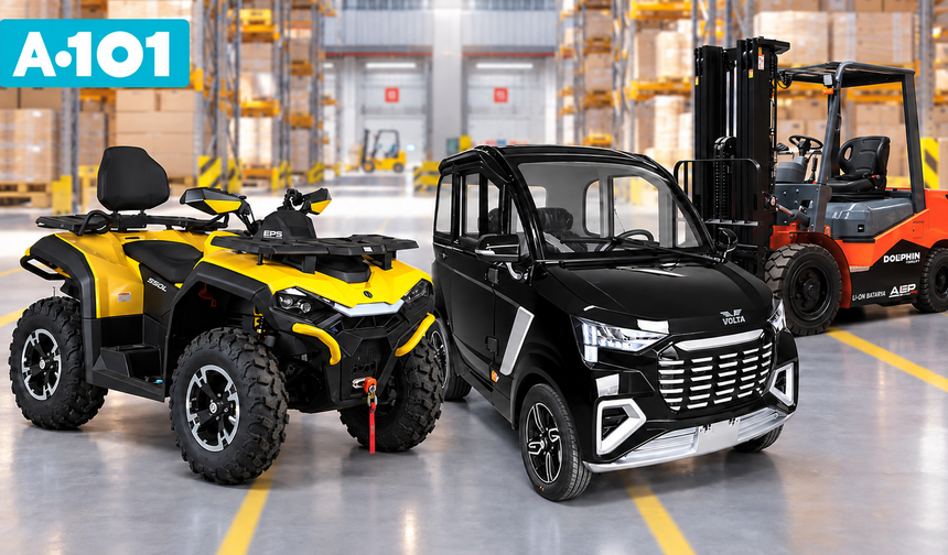 A101’e 1,4 milyon TL’lik forklift ve ATV geliyor!